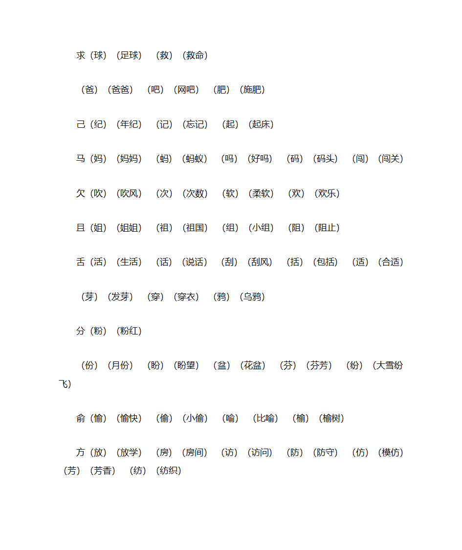 加偏旁组新字第4页