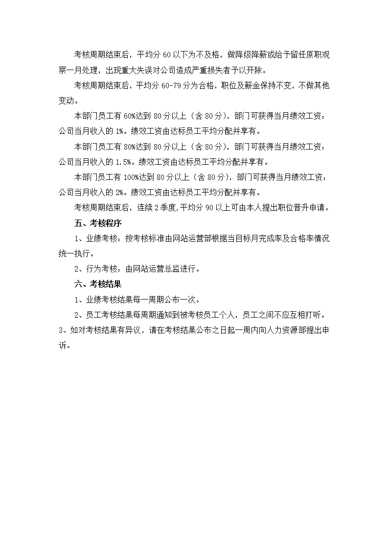 博客微博论坛SEO外链专员绩效考核方案第4页