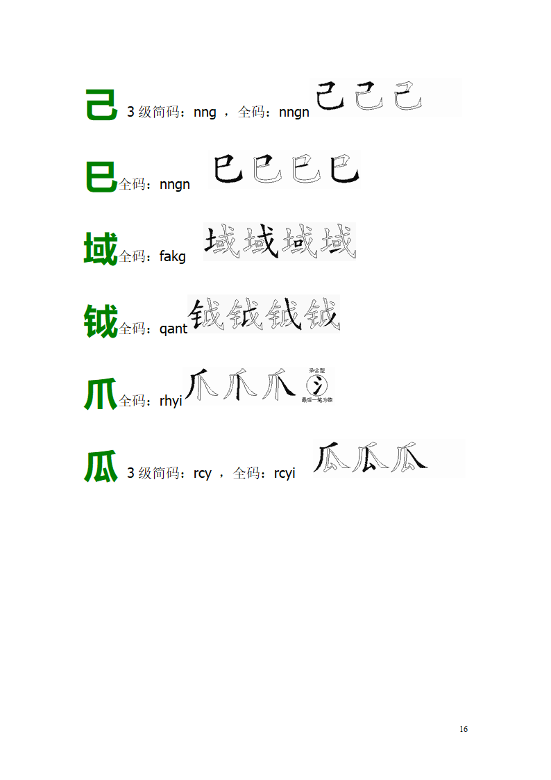 五笔易错字拆字图解第16页