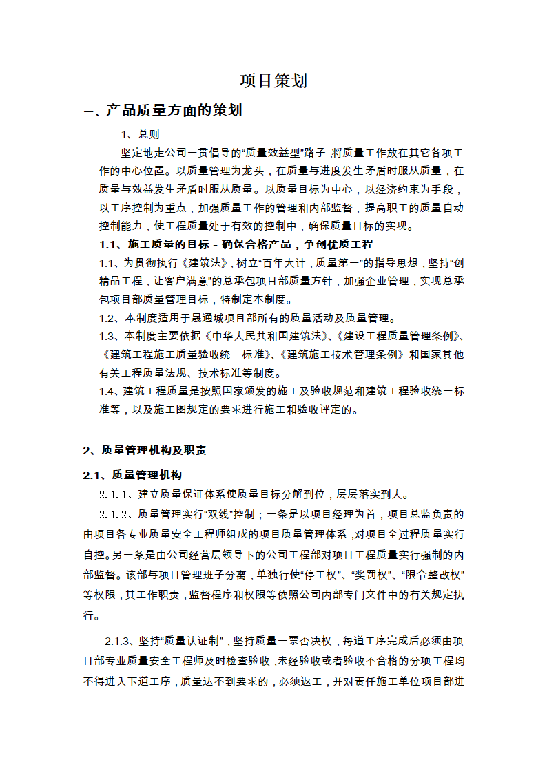 项目策划思路第1页