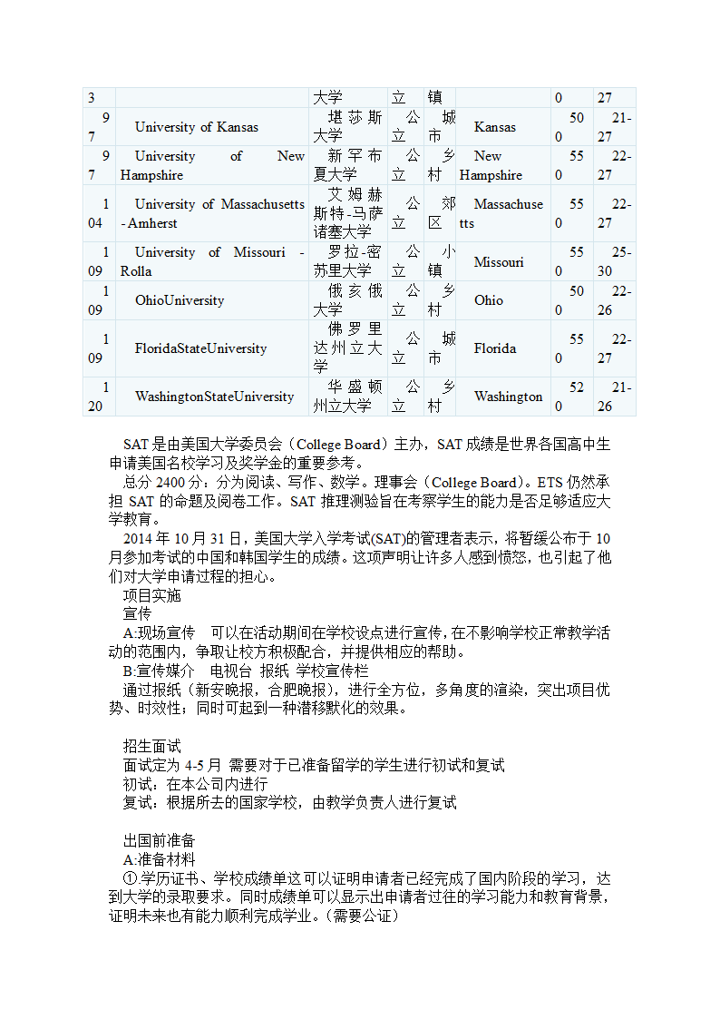 留学项目方案第8页