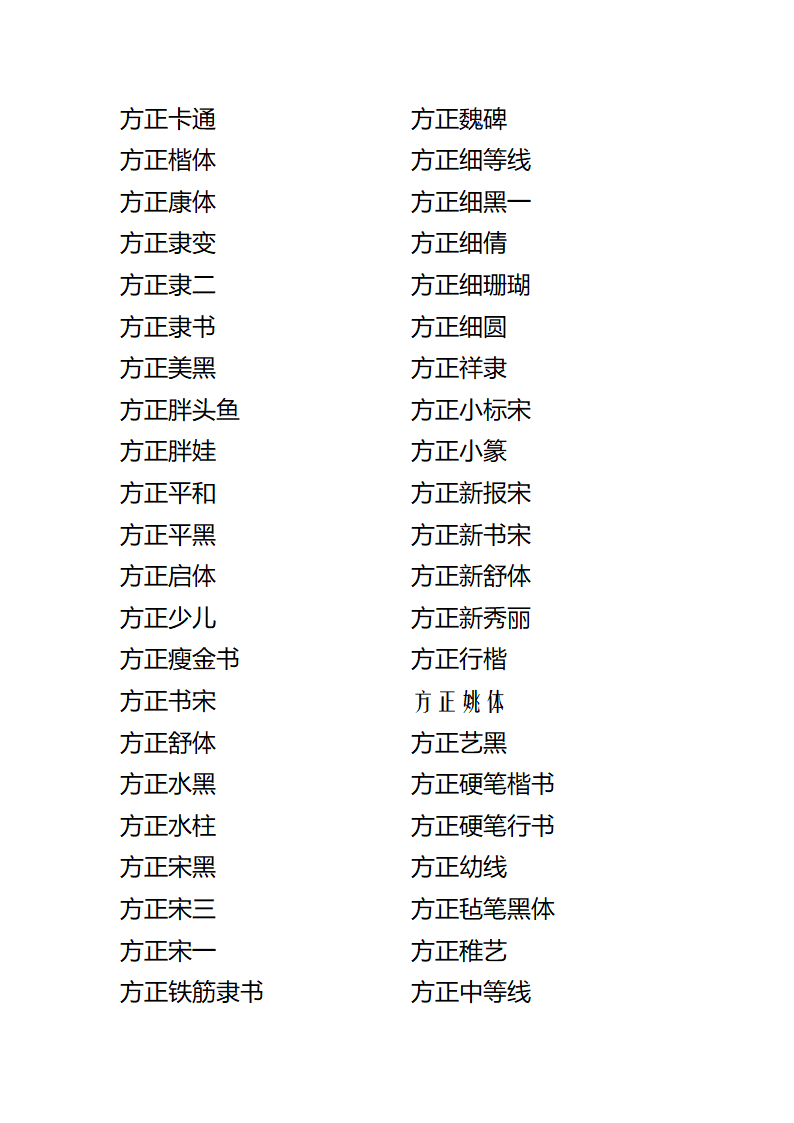 字体预览第2页