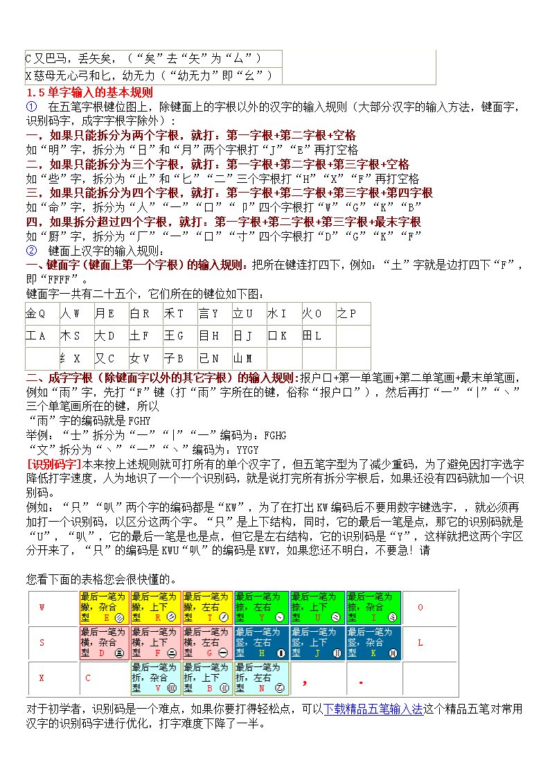 五笔打字教程第2页