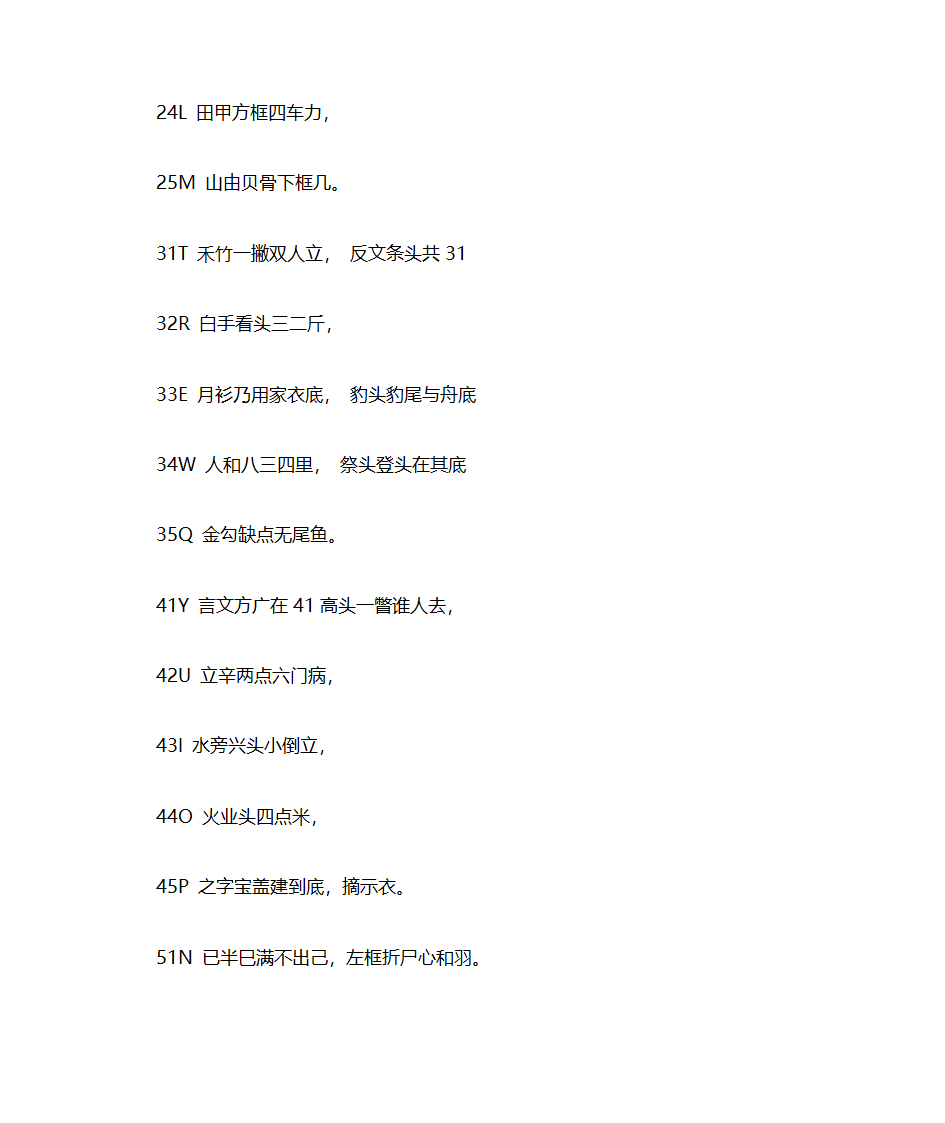 五笔打字口诀第2页