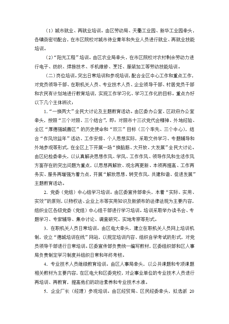 各类培训项目方案第14页