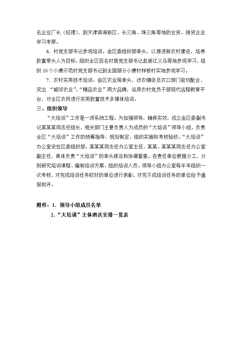 各类培训项目方案第15页