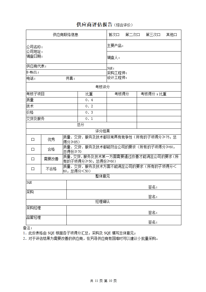 合格供应商管理程序第10页