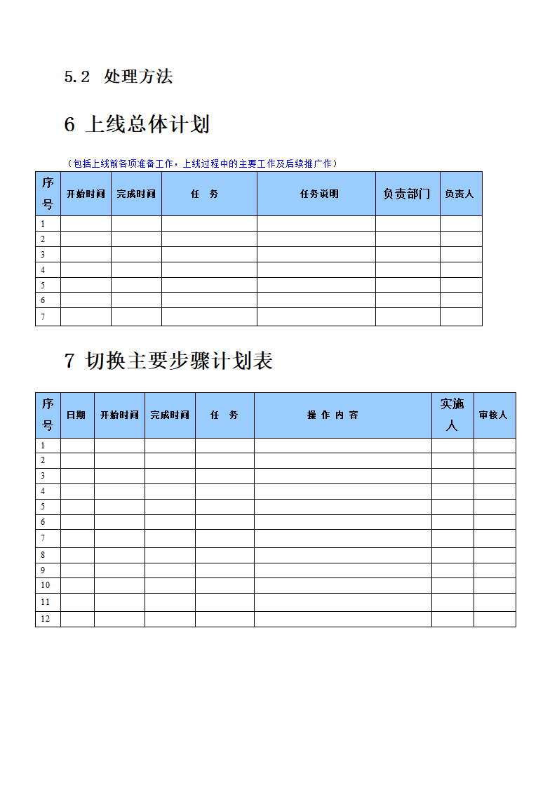 项目上线方案和计划第6页