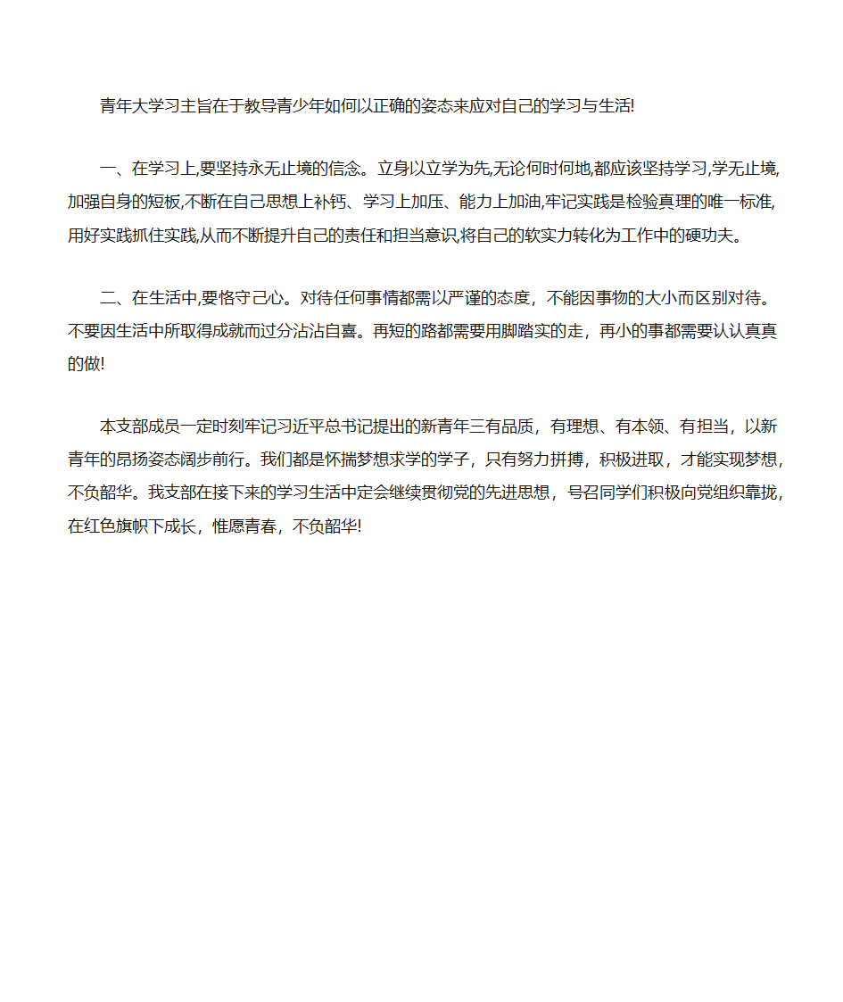 青年大学习心得体会第2页