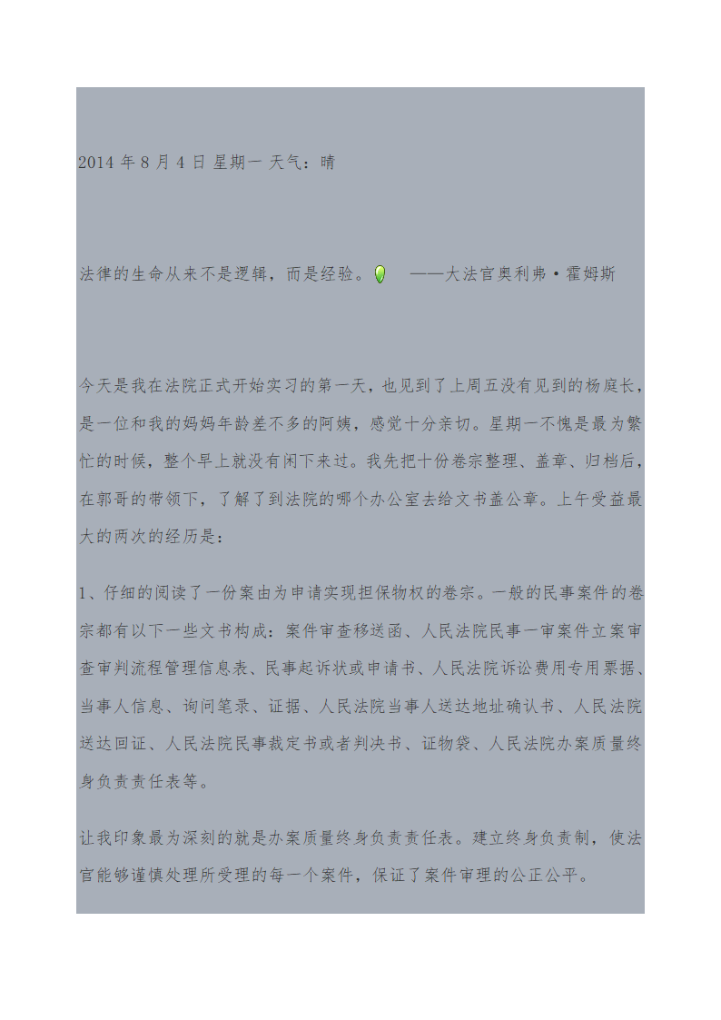 法院实习日志第3页