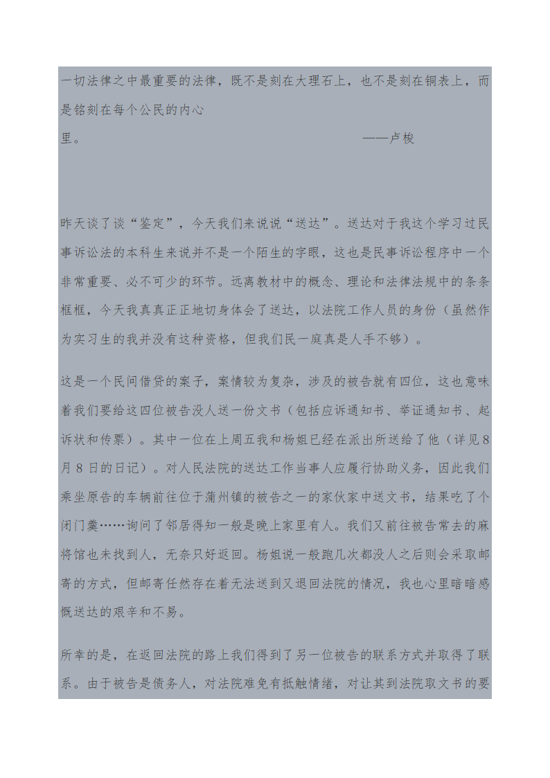 法院实习日志第23页