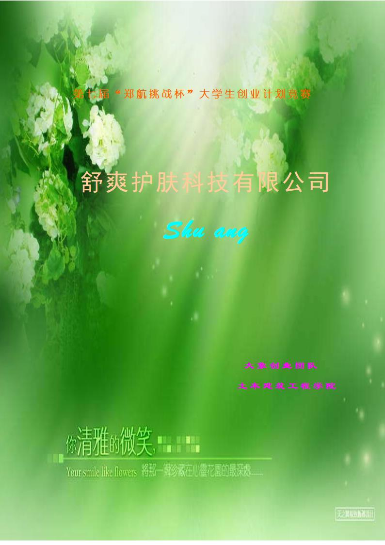 创业计划书第2页