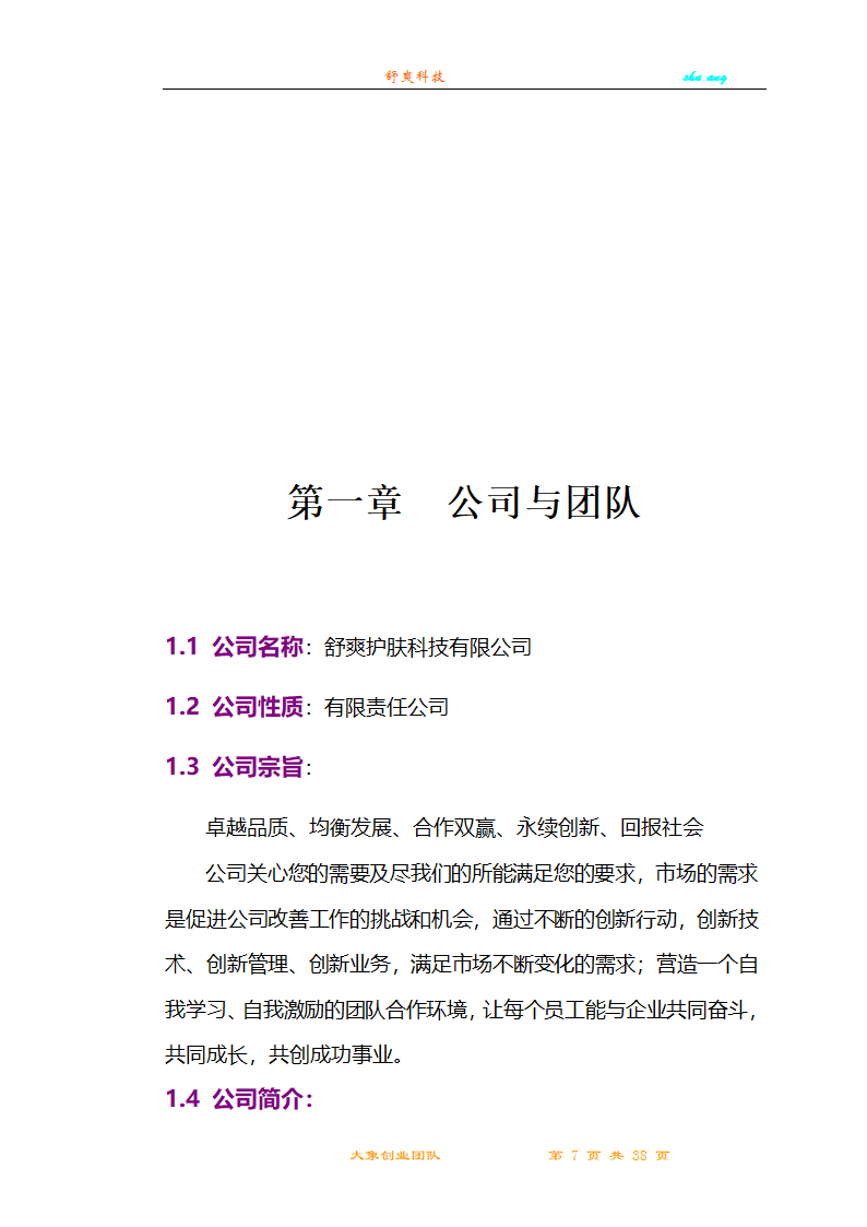 创业计划书第7页