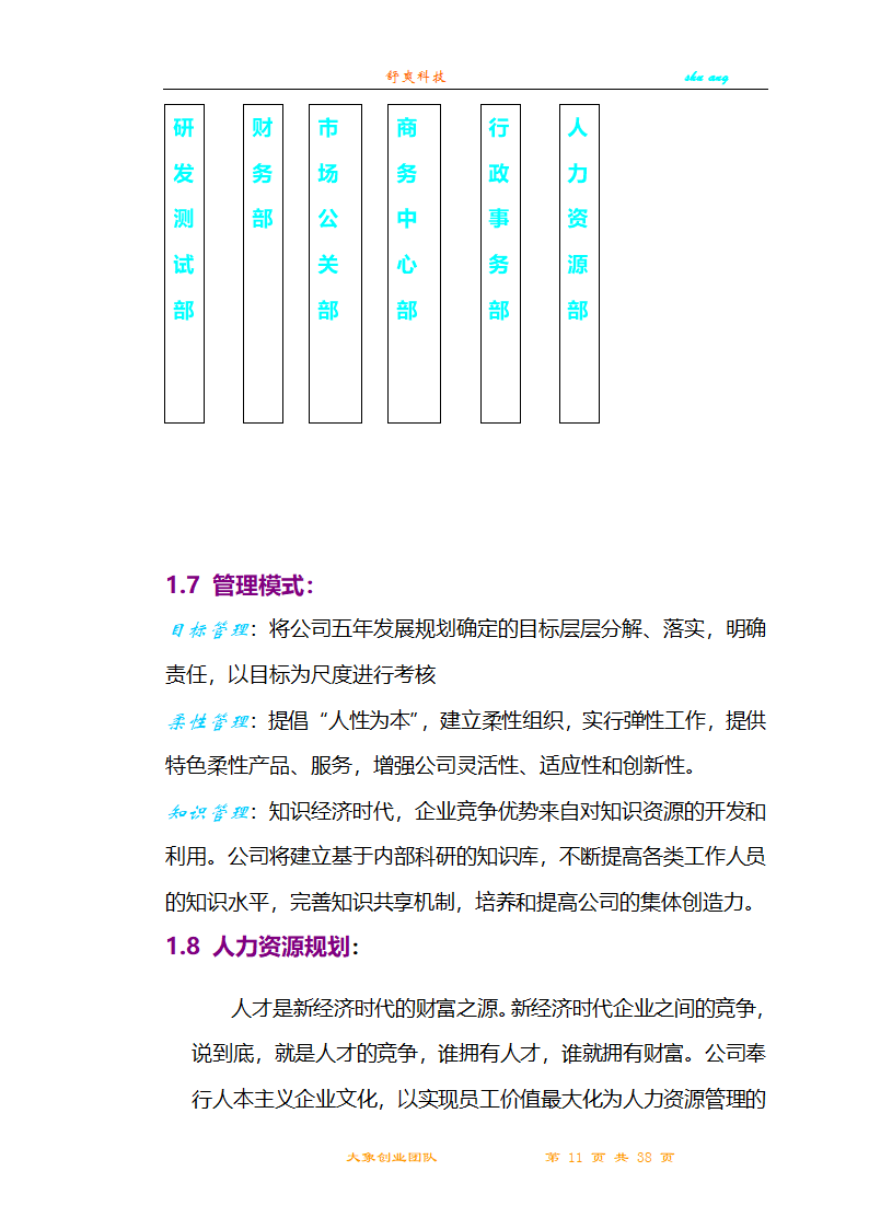 创业计划书第11页