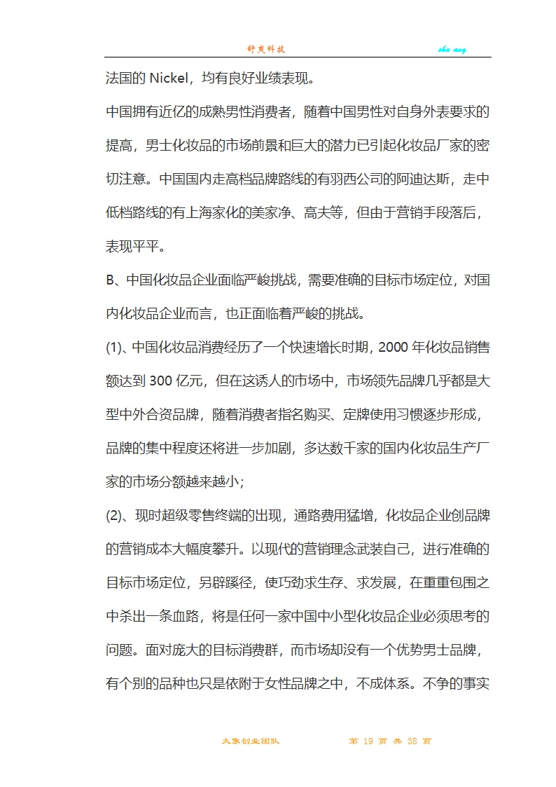 创业计划书第19页