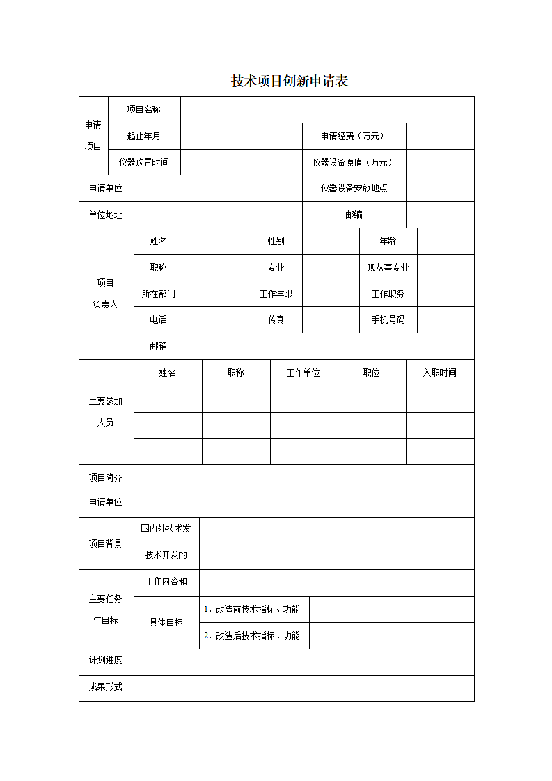 技术项目创新申请表.docx