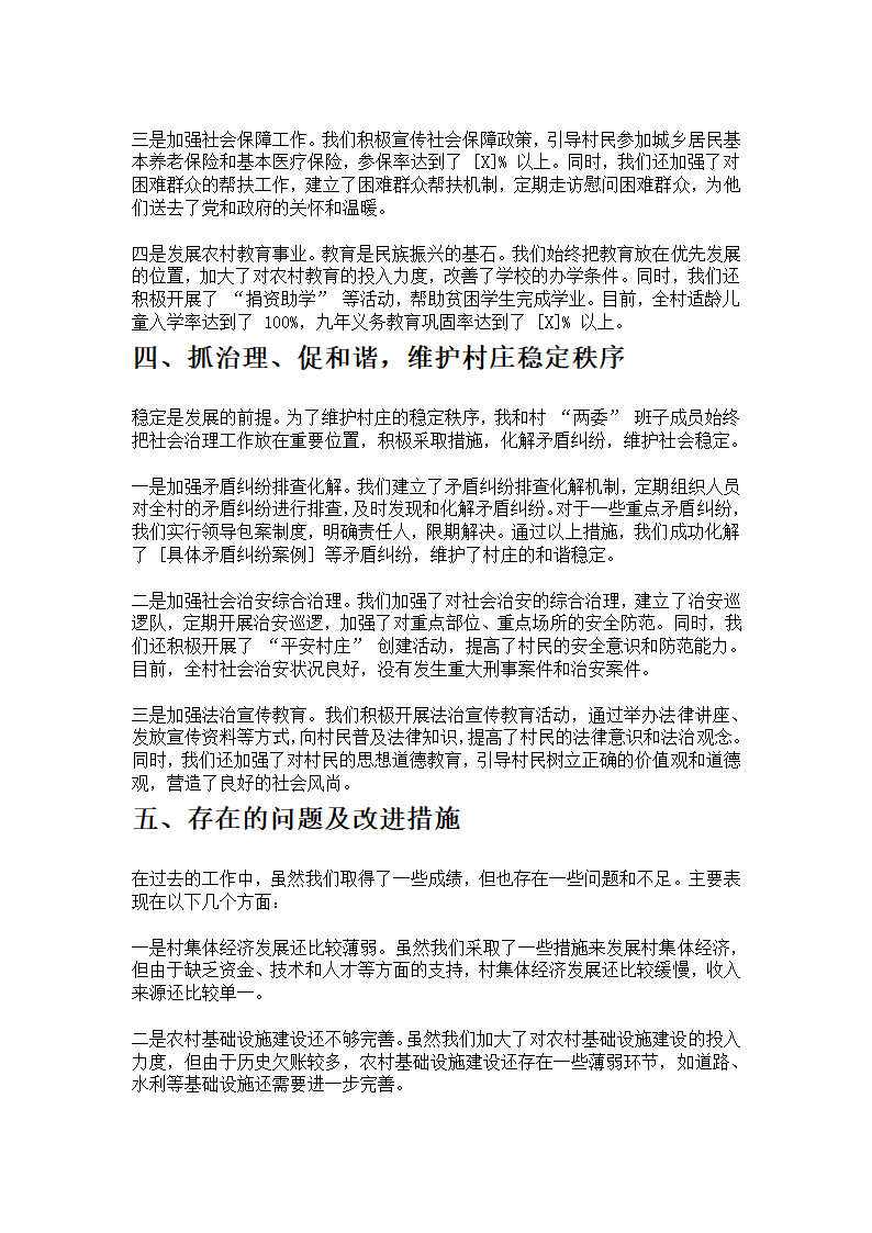 村书记述职报告第3页