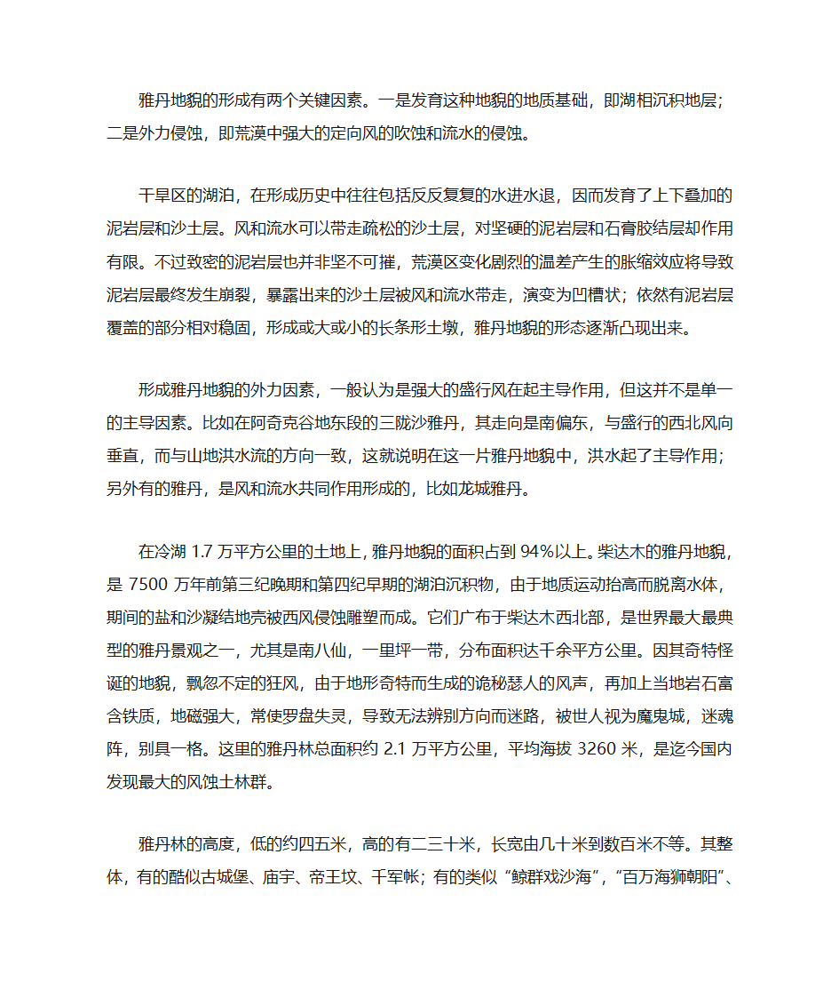 雅丹地貌简介第6页