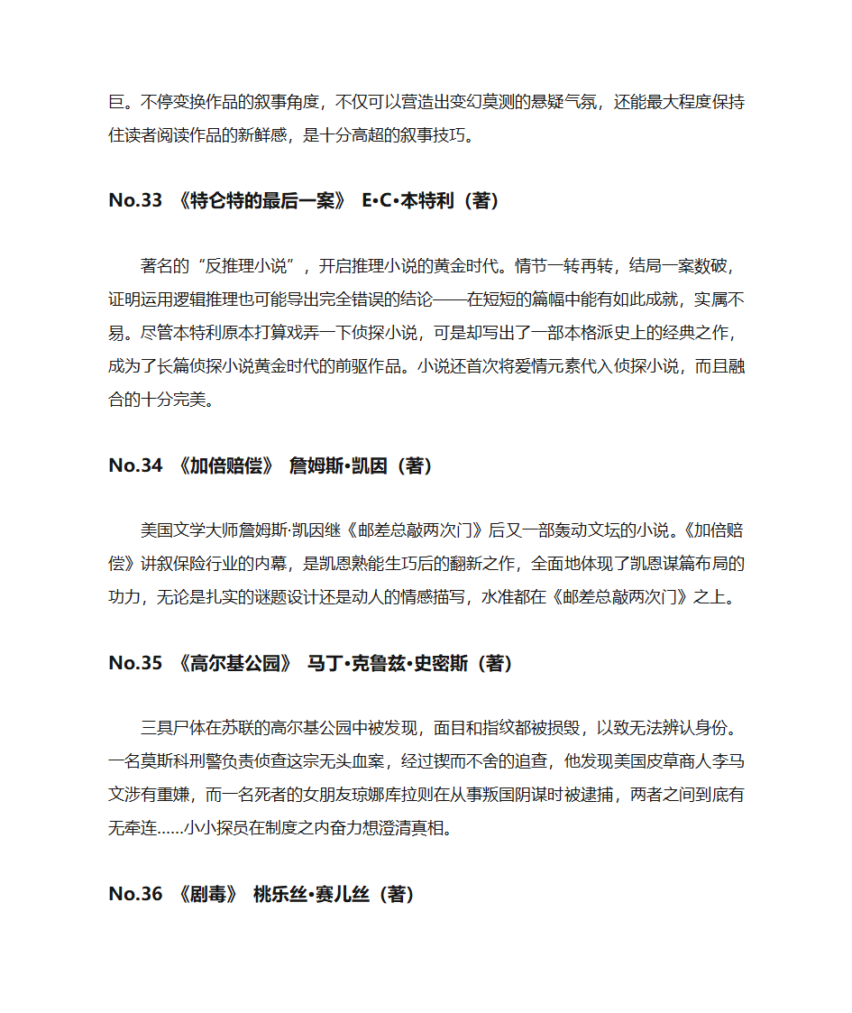 悬疑推理迷们必读的50部经典推理小说第9页