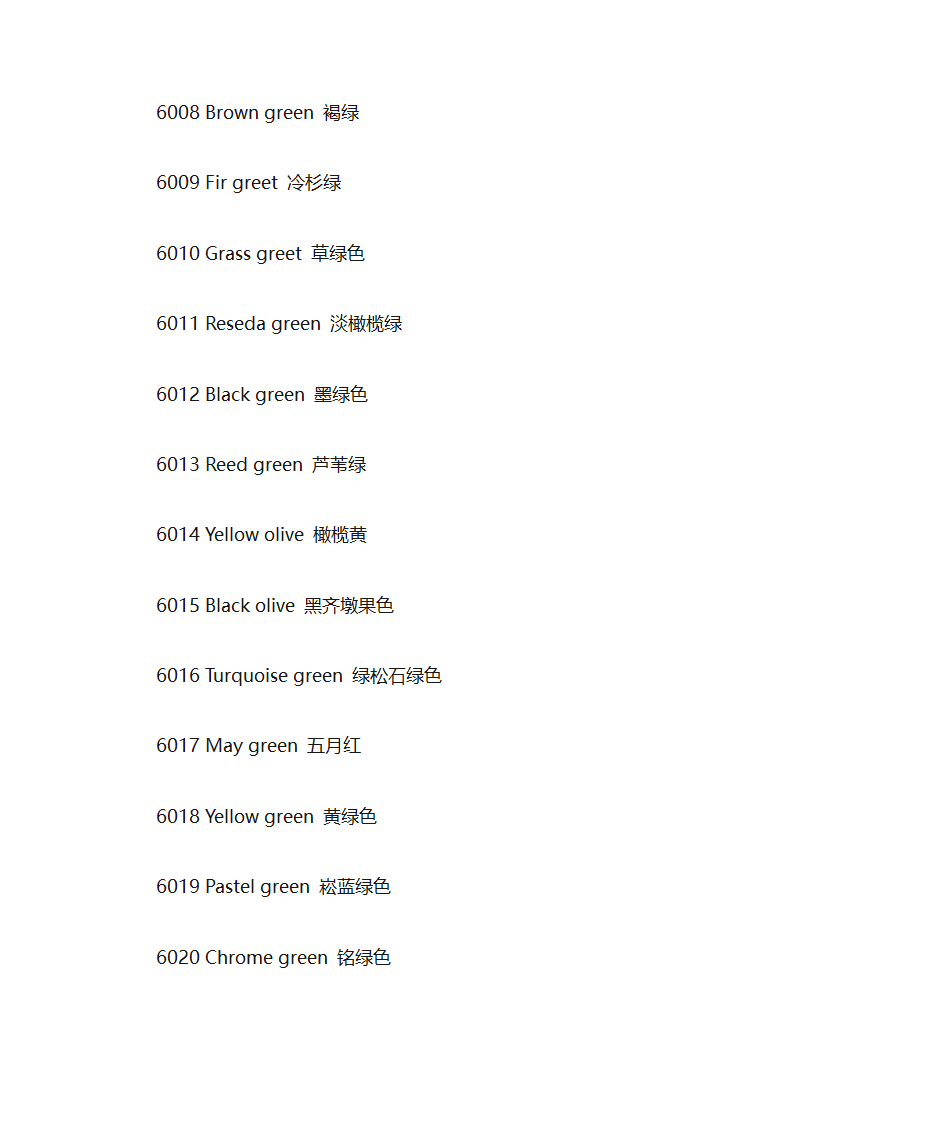 国际标准色卡一览表第10页