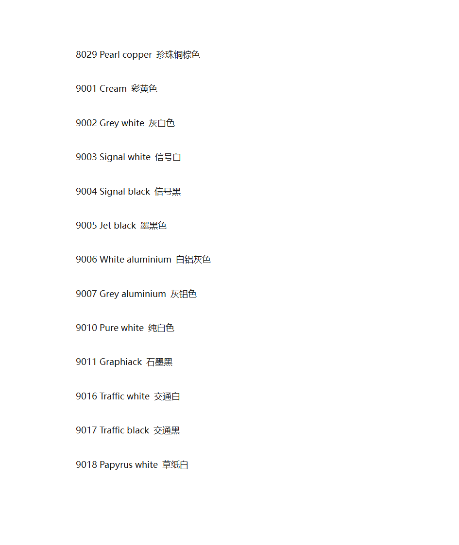 国际标准色卡一览表第16页