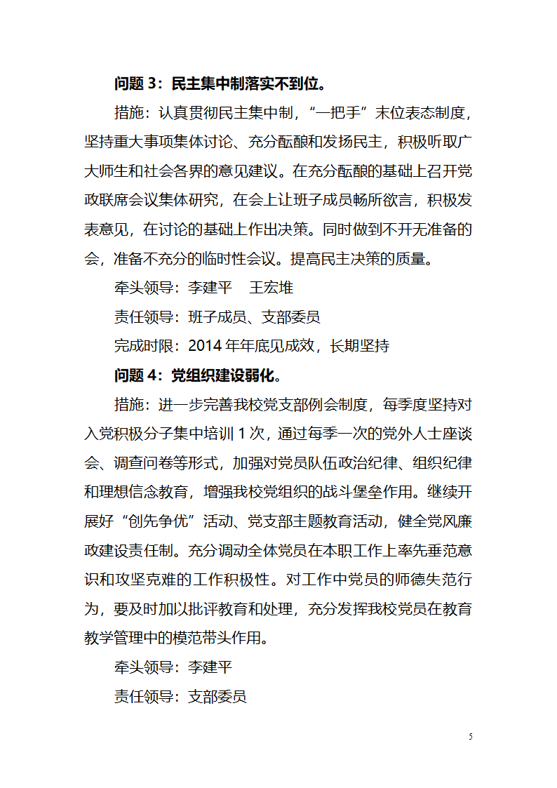 党支部整改方案第5页