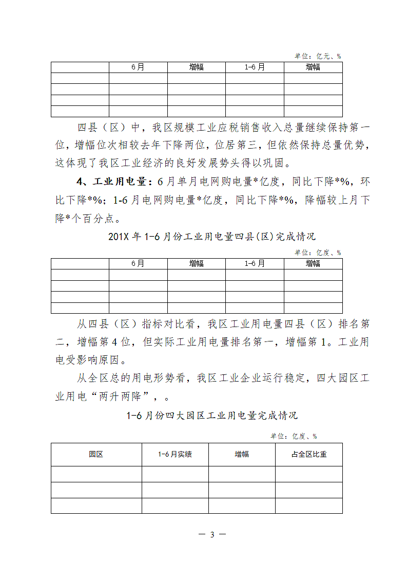 工业经济运行分析经信模板.doc第3页