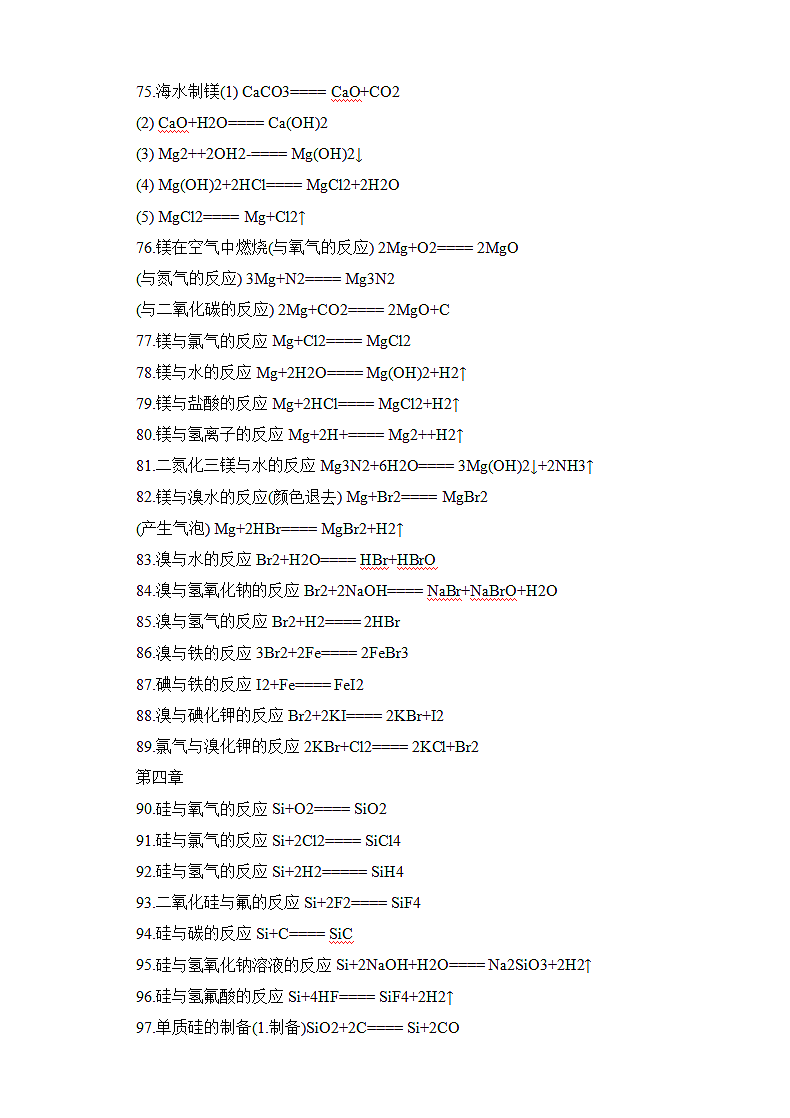 高中化学方程式第4页