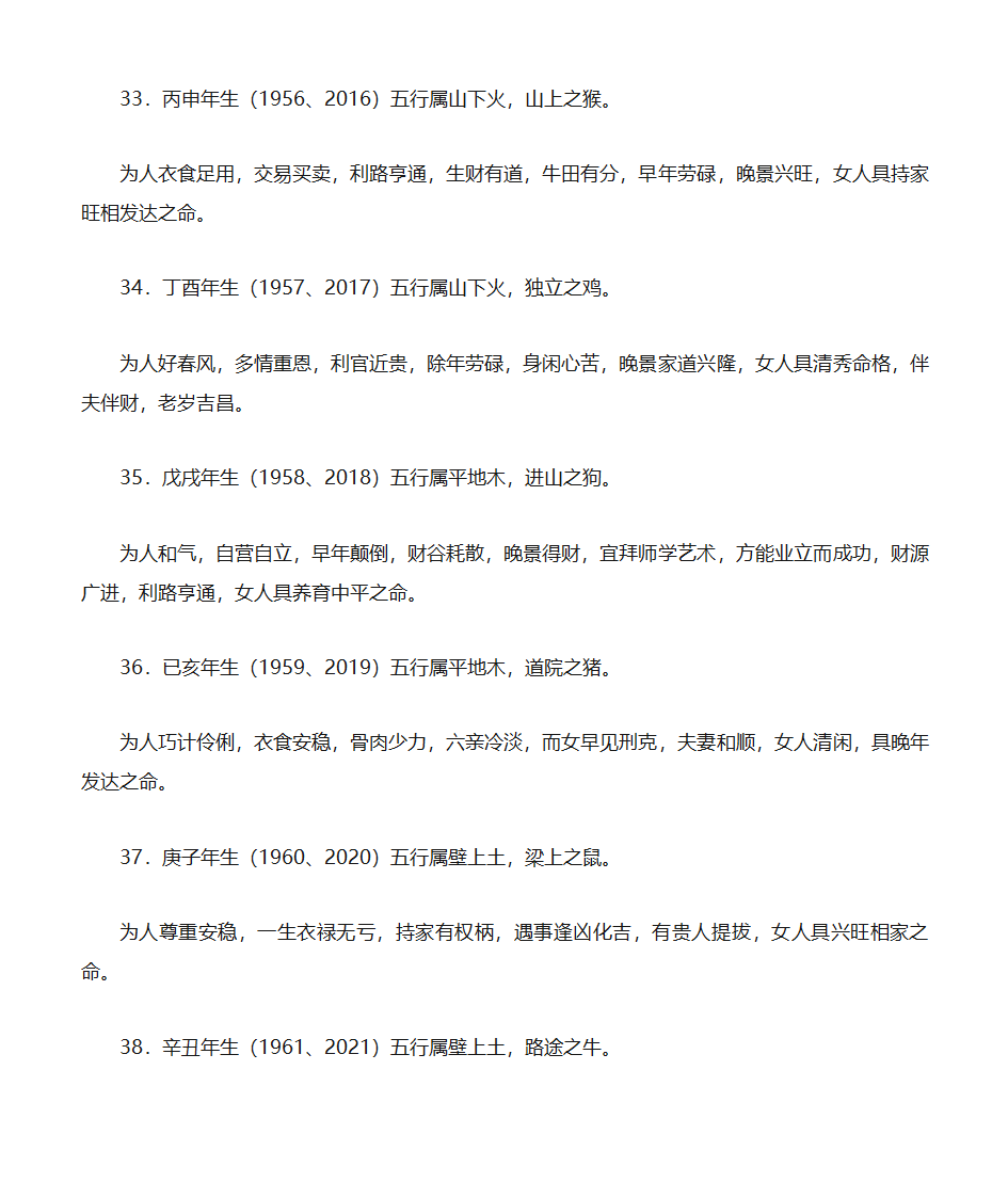 12生肖天干五行第7页