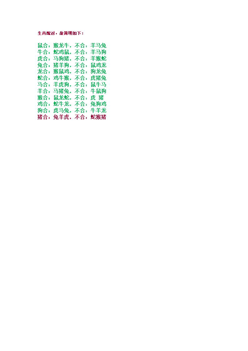 生肖配对合婚第3页