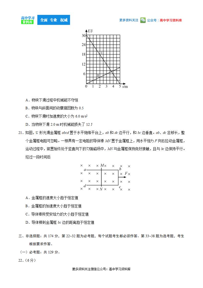 2020年全国卷Ⅰ理综高考试题第7页