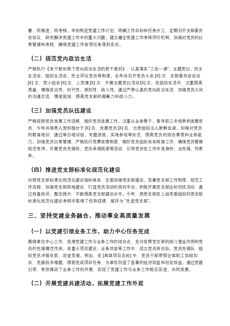 2024年党支部工作总结第2页