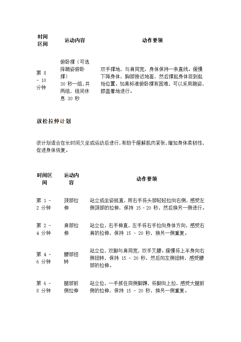 10分钟家庭健身计划第2页