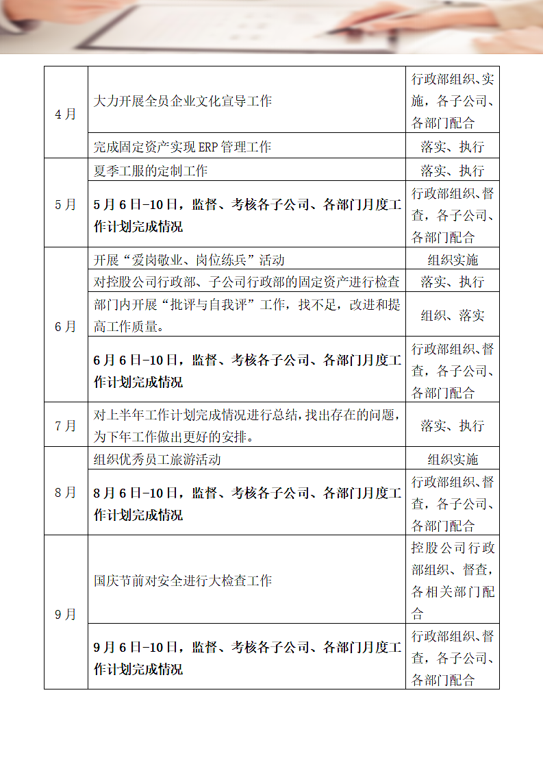 公司行政部工作计划.docx第6页