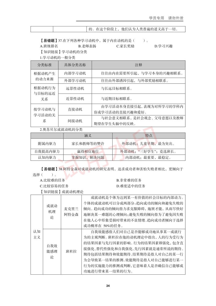 教师资格考试小学笔试错题集第33页