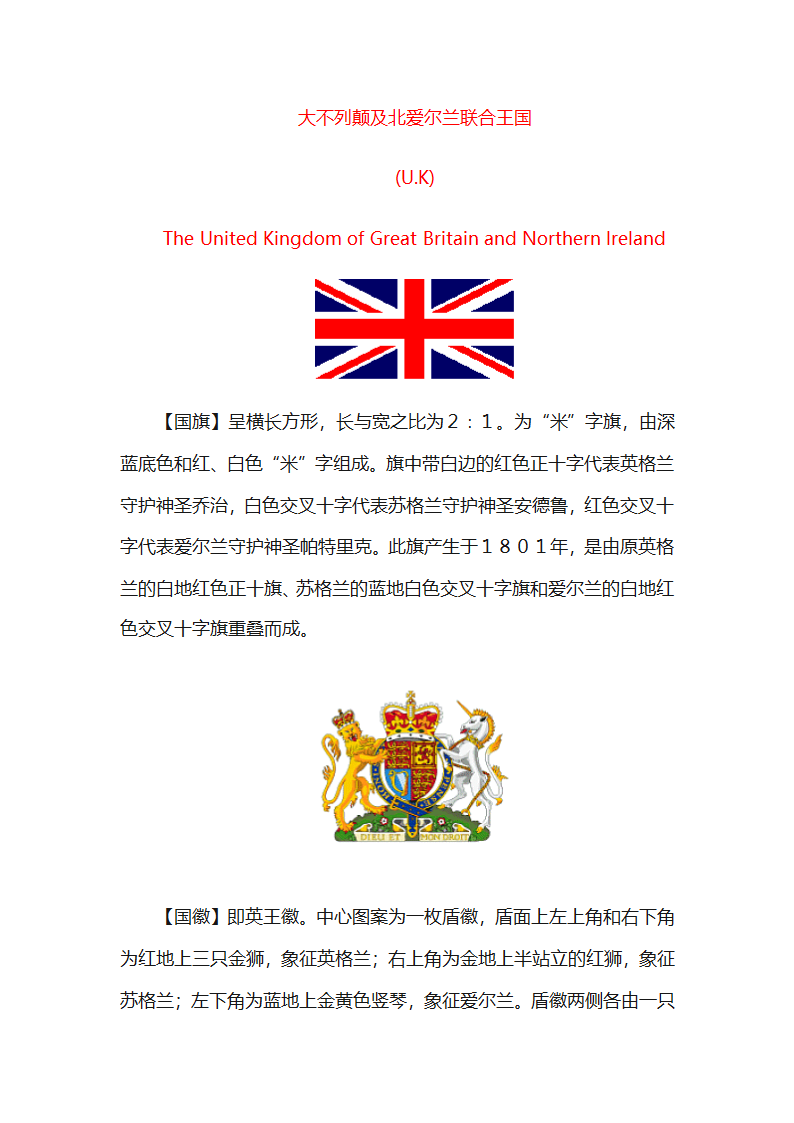 英联邦国家国旗国徽及其含义第1页