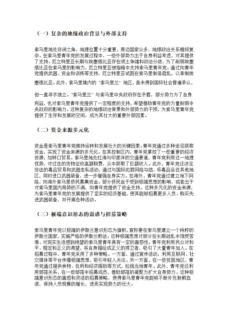 索马里青年党的发展及影响第2页