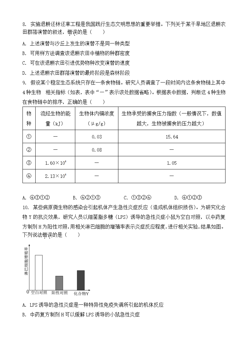 2024年江西生物卷高考真题第3页