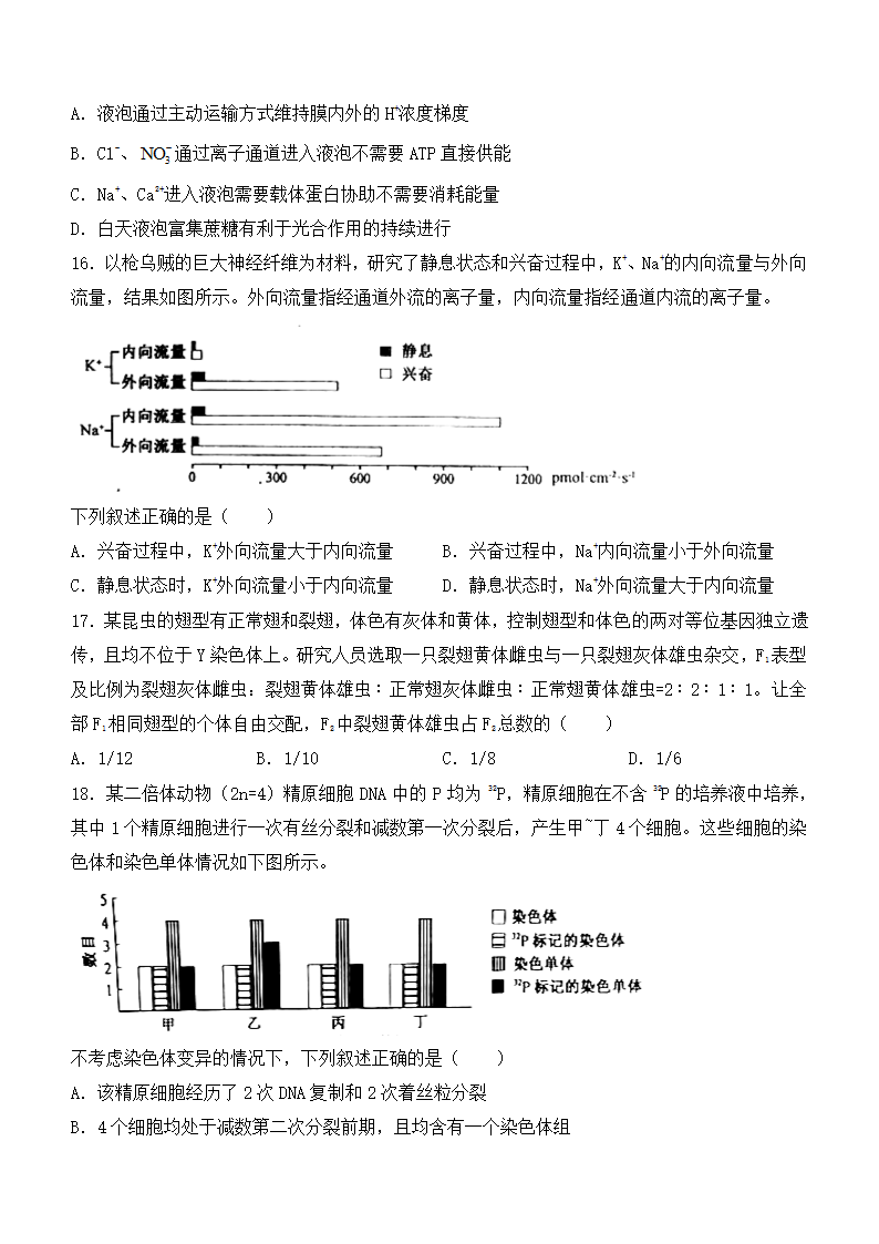 2024年浙江生物卷高考真题第4页