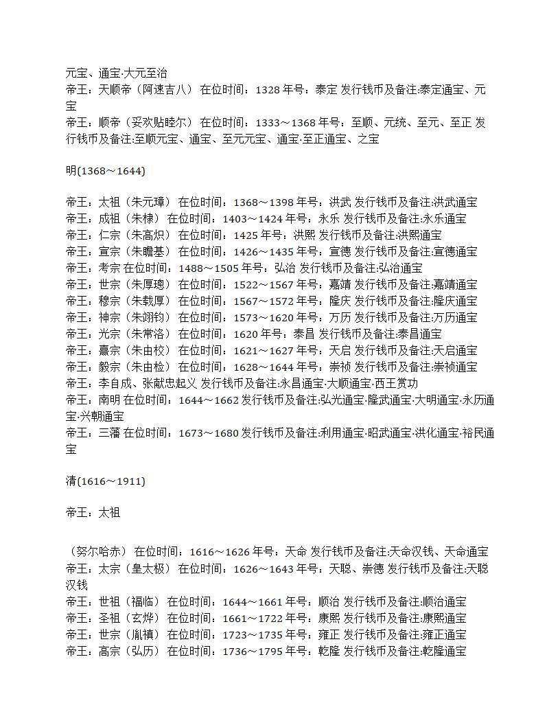 中国古代所有的年号铜钱第9页