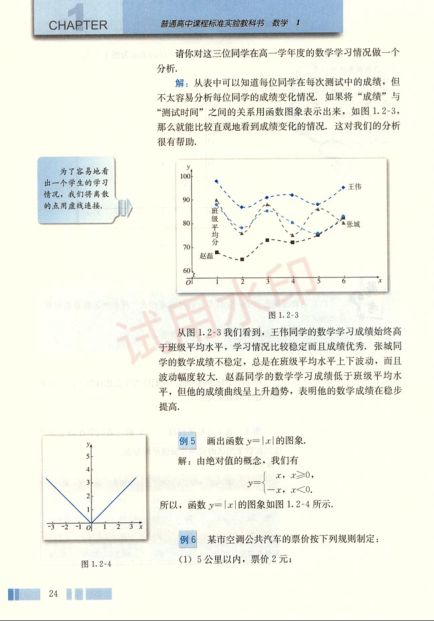 高中数学必修1课本-人教版上册第36页