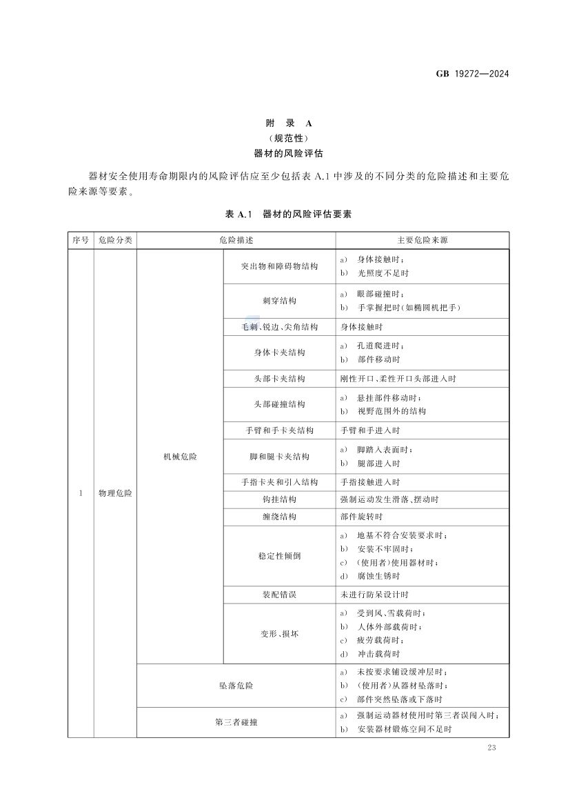 室外健身器材的安全 GB19272-2024第29页