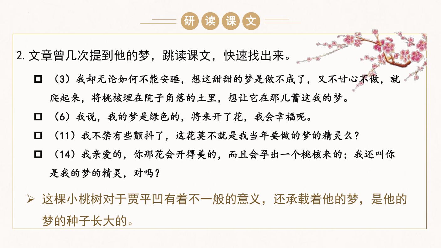 一棵小桃树教学课件第21页