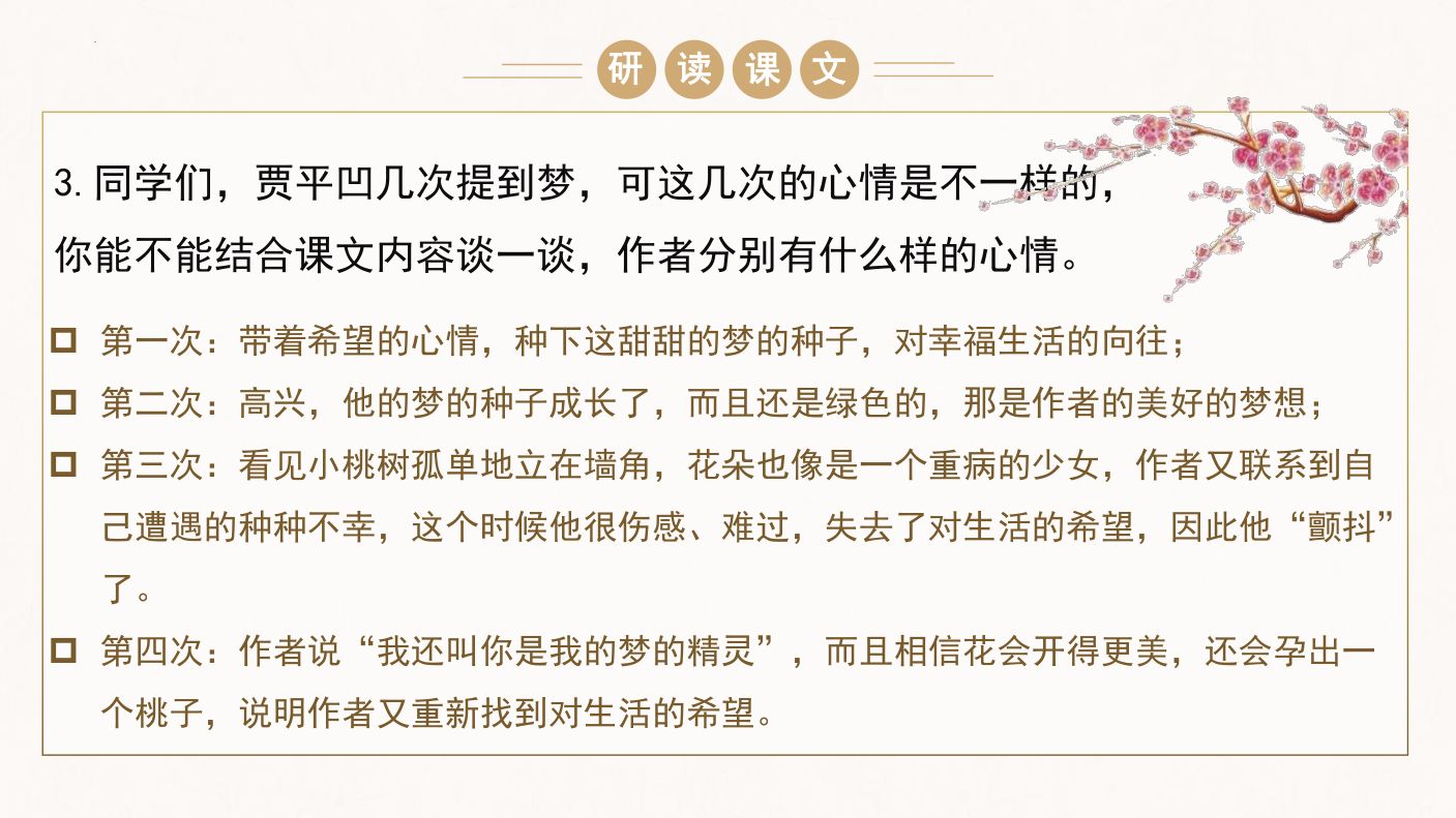 一棵小桃树教学课件第22页