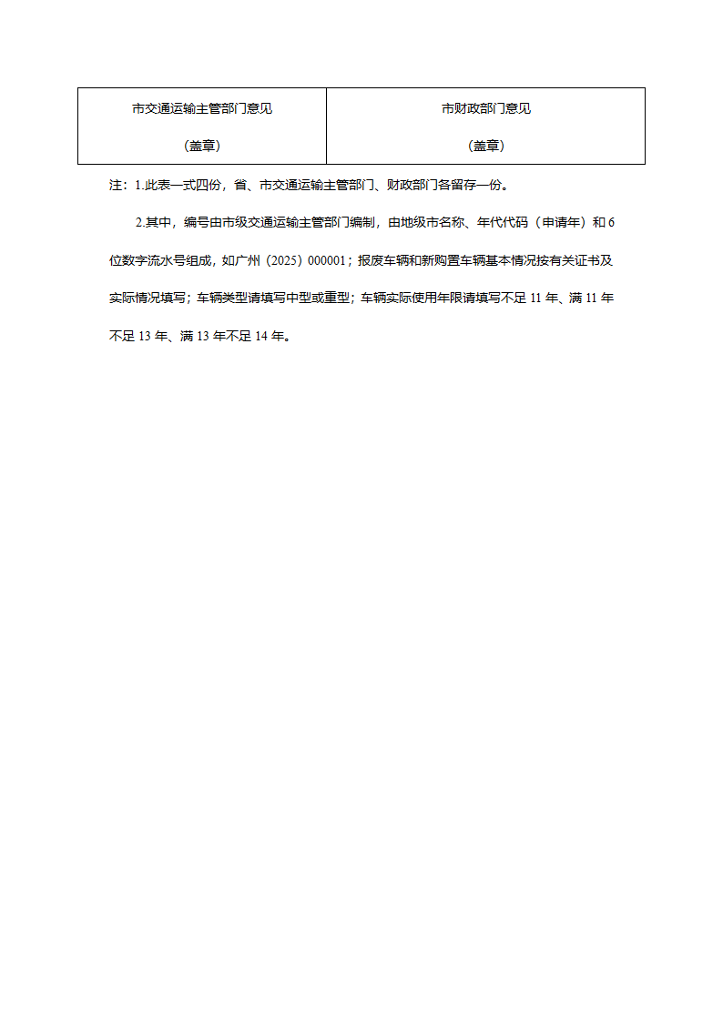 老旧营运货车报废更新资金申请表第2页
