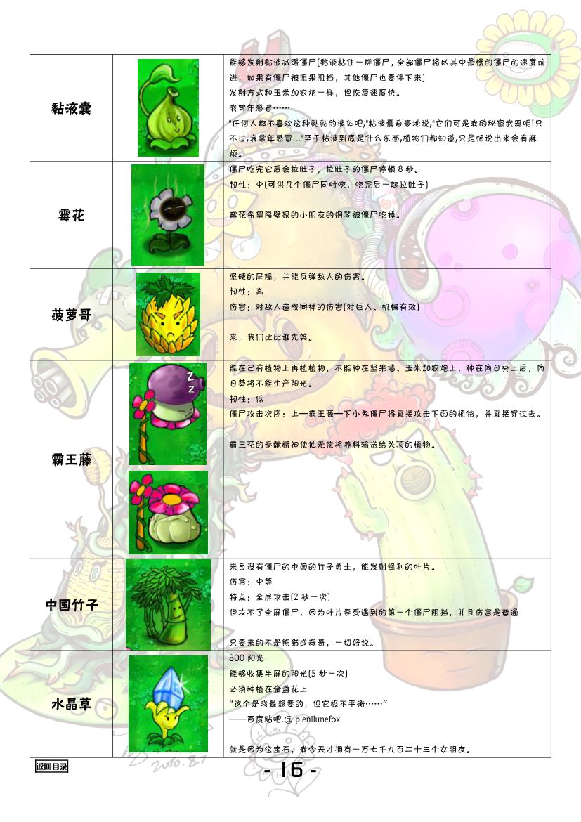 植物大战僵尸全图鉴第17页