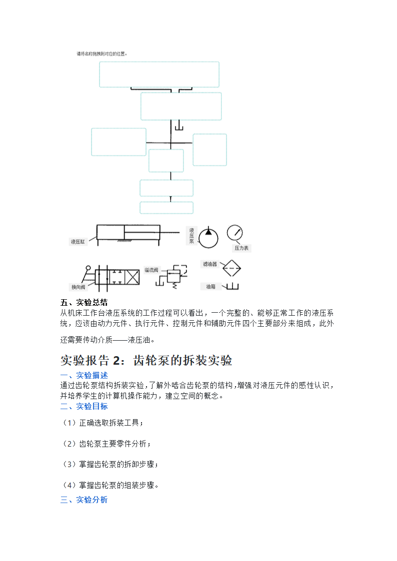 液压与气压传动形考实验报告第6页