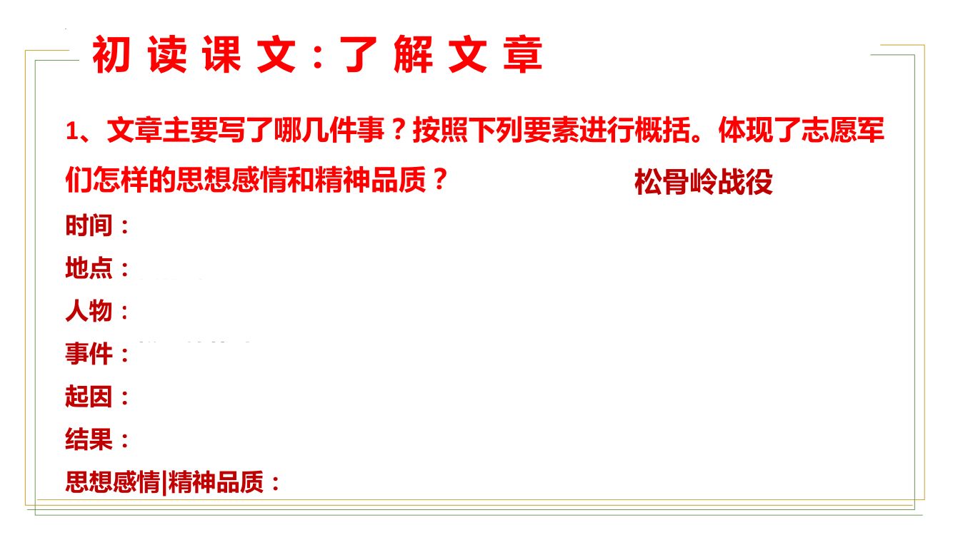 《谁是最可爱的人》教学课件第9页