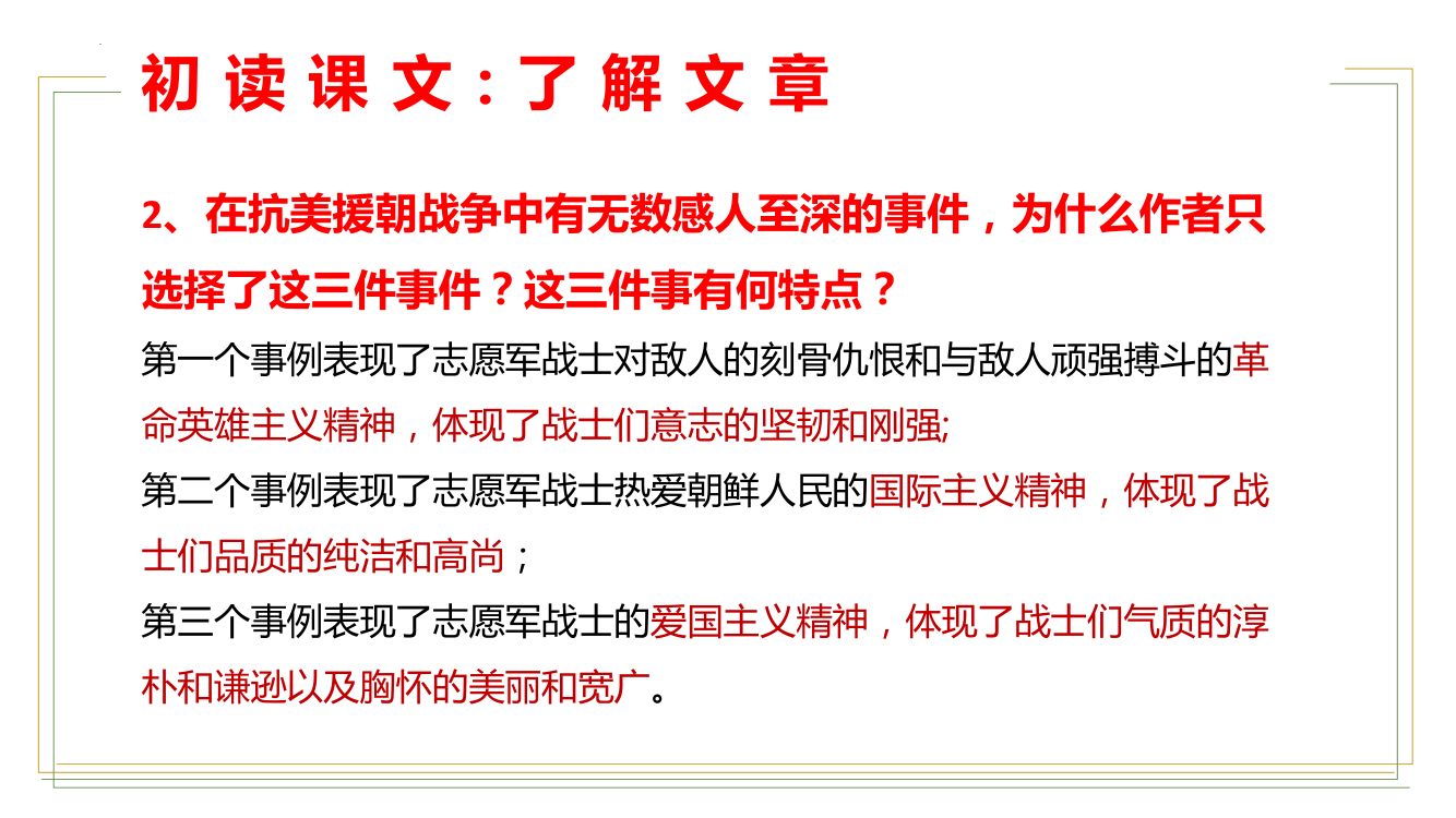 《谁是最可爱的人》教学课件第12页