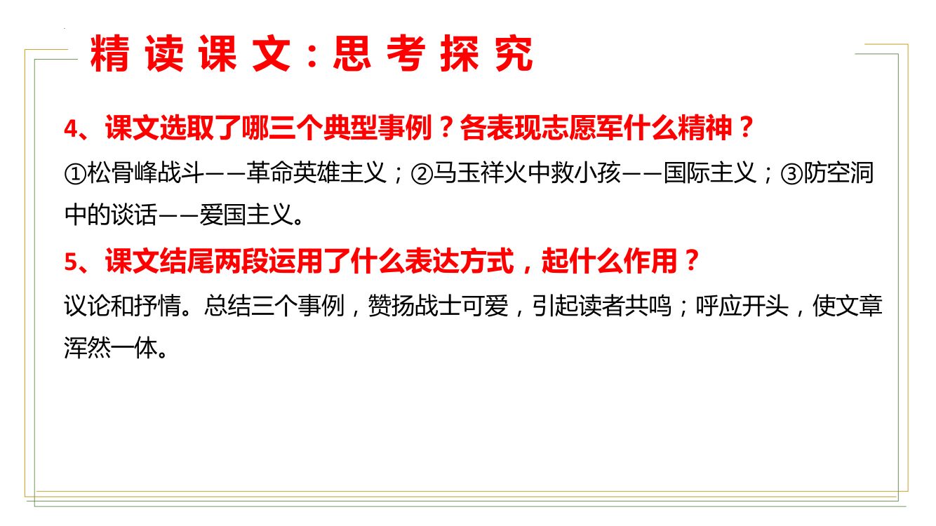 《谁是最可爱的人》教学课件第21页